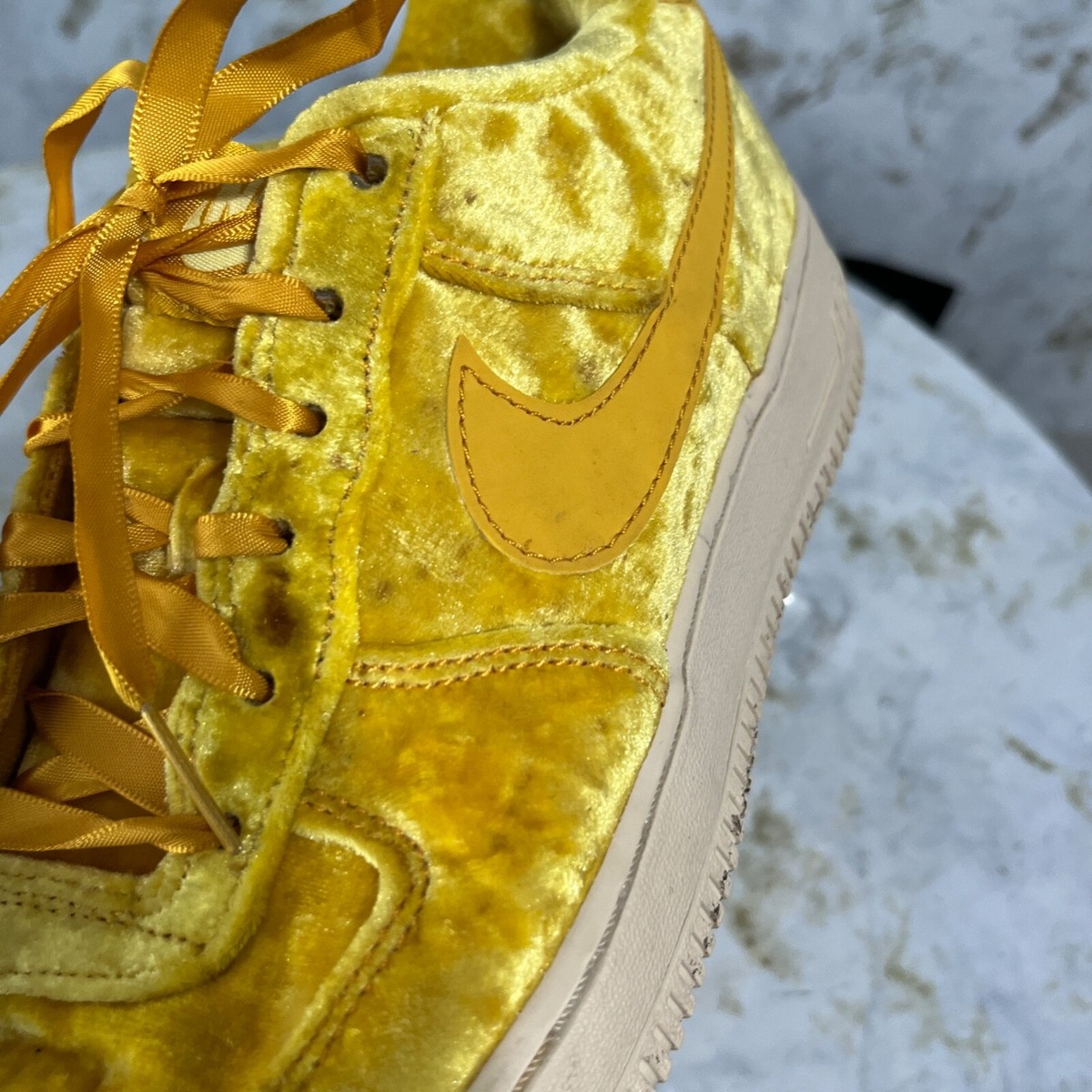 Clearance Nike Nike Air Force Yellow Velvet Hot Yellow Velvet Nike