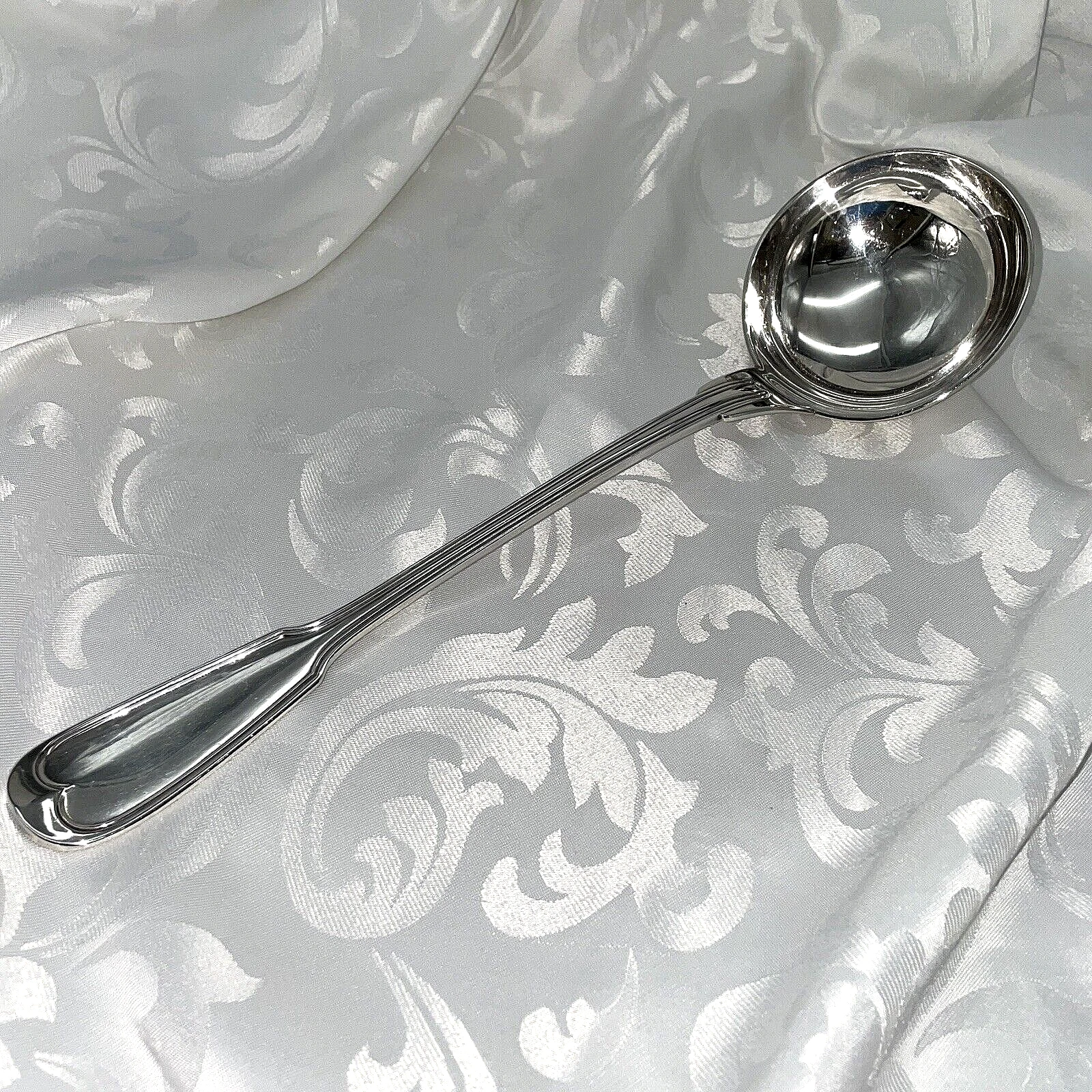 CHRISTOLFE SILVERPLATE LARGE ROUND SERVING LADLE 13 3/4"
Opens in a new window or tab