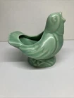 Vintage McCoy Singing Bird Planter Turquoise Blue 4”
