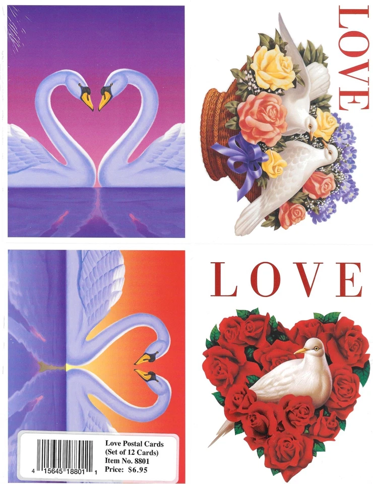 SCOTT#: UX279 LOVE POSTAL CARDS SET OF 12 POSTAL CARDS SEALED MNH - Image 2 of 2
