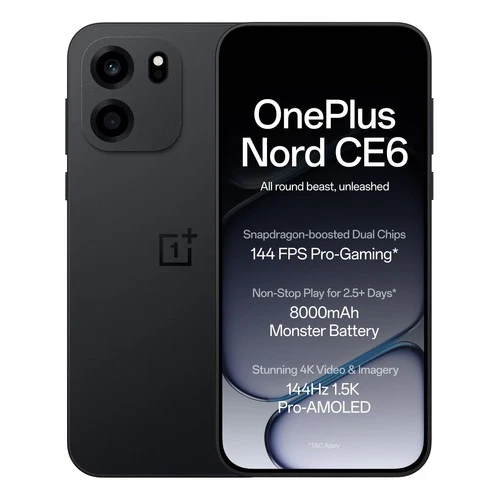 OnePlus Nord CE6  8GB+128GB Black Snapdragon 7s Gen 4 Global Version.