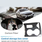 Carbon Fiber Look Center Cup Holder Panel Cover Replace for C Class W204 2008-14