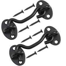 2 Pack 4 Inch Cabin Hook and Eye Latch - Barn Door Lock