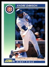 Andre Dawson 1992 Score #75 Chicago Cubs MLB READ FREE SHIPPING AutographDen