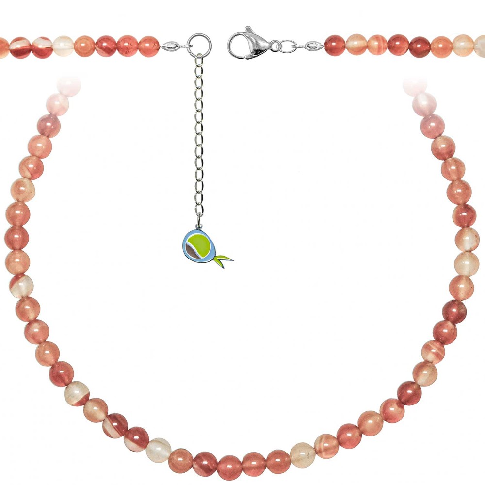 Collier en cornaline 50 cm idéal pour sublimer vos tenues d'été
