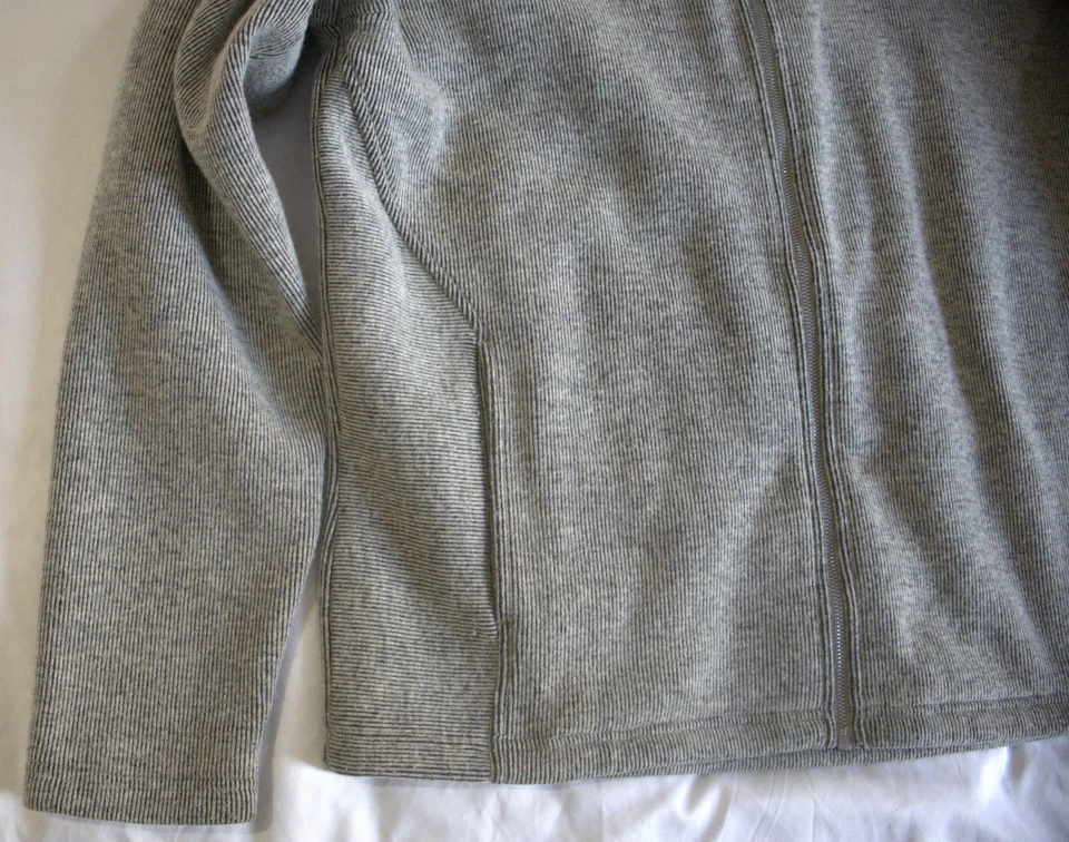 Merrell Wool Blend Knit Jacket Fleece Lined Hooded Full Zip Gray Men’s XL - Image 2 of 4