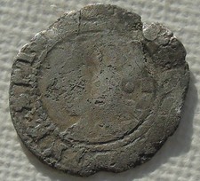Elizabeth I Hammered Silver Half-Groat, 17mm 0.84g, Tudor Period
