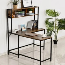  L-shaped Corner Desk - Dark Brown