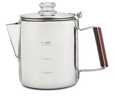 BNWB COLETTI Silver Bozeman Stainless Steel 6 Cup Coffee Percolator CG H17