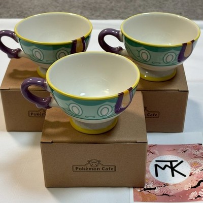 Set of 3 Pokemon Cafe Sinistea Teacup Pokemon Center Exclusive