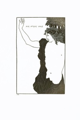 Aubrey Beardsley 1896 Art Print Ave Atque Vale Art Nouveau Decadent Catullus