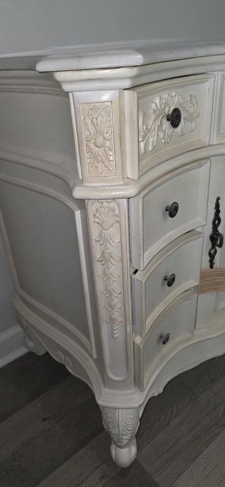 Home Decorators Single Sink Vanity 45" 8-Drawer 1-Door Soft-Close Antique White - Image 4 of 4