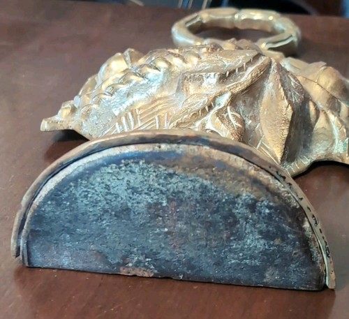 Antique Flower Basket Doorstop English Brass & Cast Iron 19th Century - Picture 17 of 17