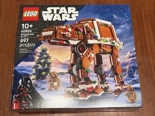LEGO STAR WARS #40806 GINGERBREAD AT-AT 697 PIECE SET NEW IN BOX! W/GB VADER!