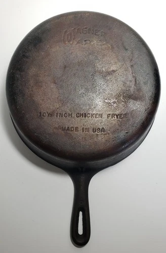 Wagner Ware 10 1/2" Cast Iron Chicken Fryer Skillet #8 Made in USA