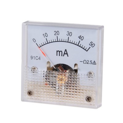 91C4-A Analog Current Panel Meter DC 50mA Ammeter for Circuit Testing Gauge