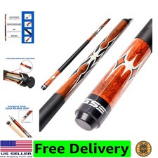 58" 2-Piece Canadian Maple Hardwood Billiard Pool Cue Sticks for Men/Women, H...