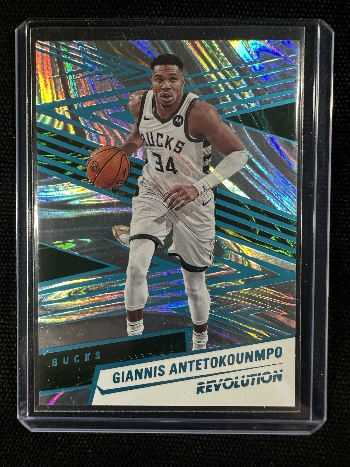 2024-25 Panini Revolution Giannis Antetokounmpo #3 Teal Swirl /49