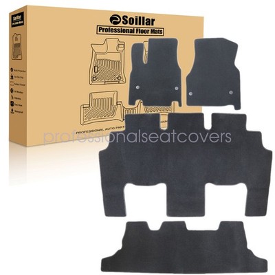 Full Set Floor Mats Carpet Velour 4PCS Fits 2017-2025 Chrysler Pacifica/Voyager