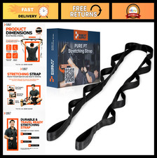 Non-Elastic Stretching Strap with 10 Loops - Yoga, Injury Recovery, Flexibility