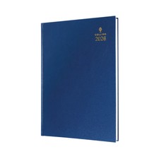 2026 Collins Desk Diary A5 Week To View Hardback Blue Cover