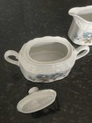 Vintage Staffordshire England Ironstone Blossomtime sugar bowl and creamer set. — photo 3