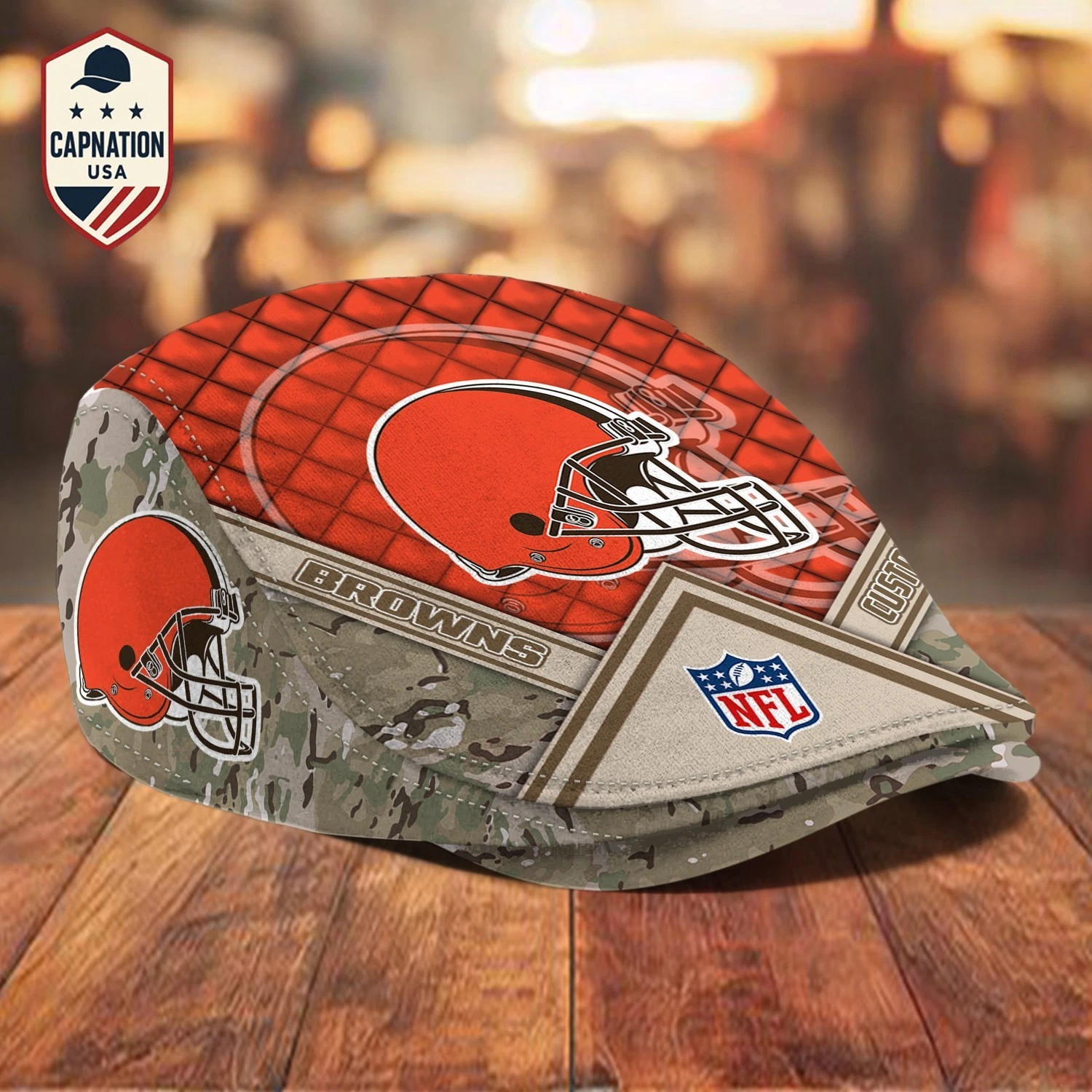 Cleveland Browns Custom Jeff Cap - Personalized Name Football Fan Cap