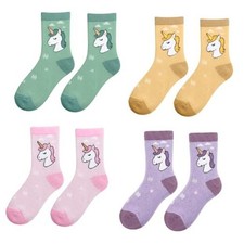 Kids Merino Wool Hiking Socks for Toddlers Boys Girls, 4 Pairs Warm 8-12 Years