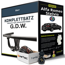 Für ALFA ROMEO Stelvio Typ 949 Anhängerkupplung starr +eSatz 7pol uni 04.17- NEU