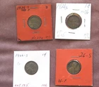 1926 S WHEAT CENTS - 4 IN FLIPS FROM ESTATE SALE - NO RESERVE
