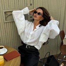 Fashion White Shirts Women Long Sleeve Oversize Blouse New Summer Basic Tops