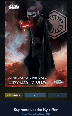 Kylo Ren - Legendary 10cc - Topps Chrome 2025 - Star Wars Trader / DIGITAL