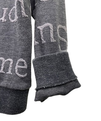 SUPREME Jacquard logo crew neck Size: S Gray x Men black | eBay