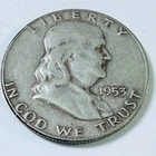 1953 S Franklin Half Dollar 90% Silver Circulated Coin Free Shipping #8290