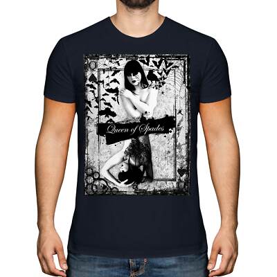 QUEEN OF SPADES MENS T-SHIRT TEE TOP GIFT GOTHIC PUNK