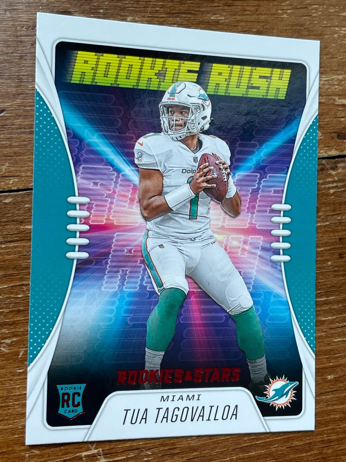 2020 PANINI ROOKIES & STARS FOOTBALL TUA TAGOVAILOA ROOKIE RUSH CARD No. 2