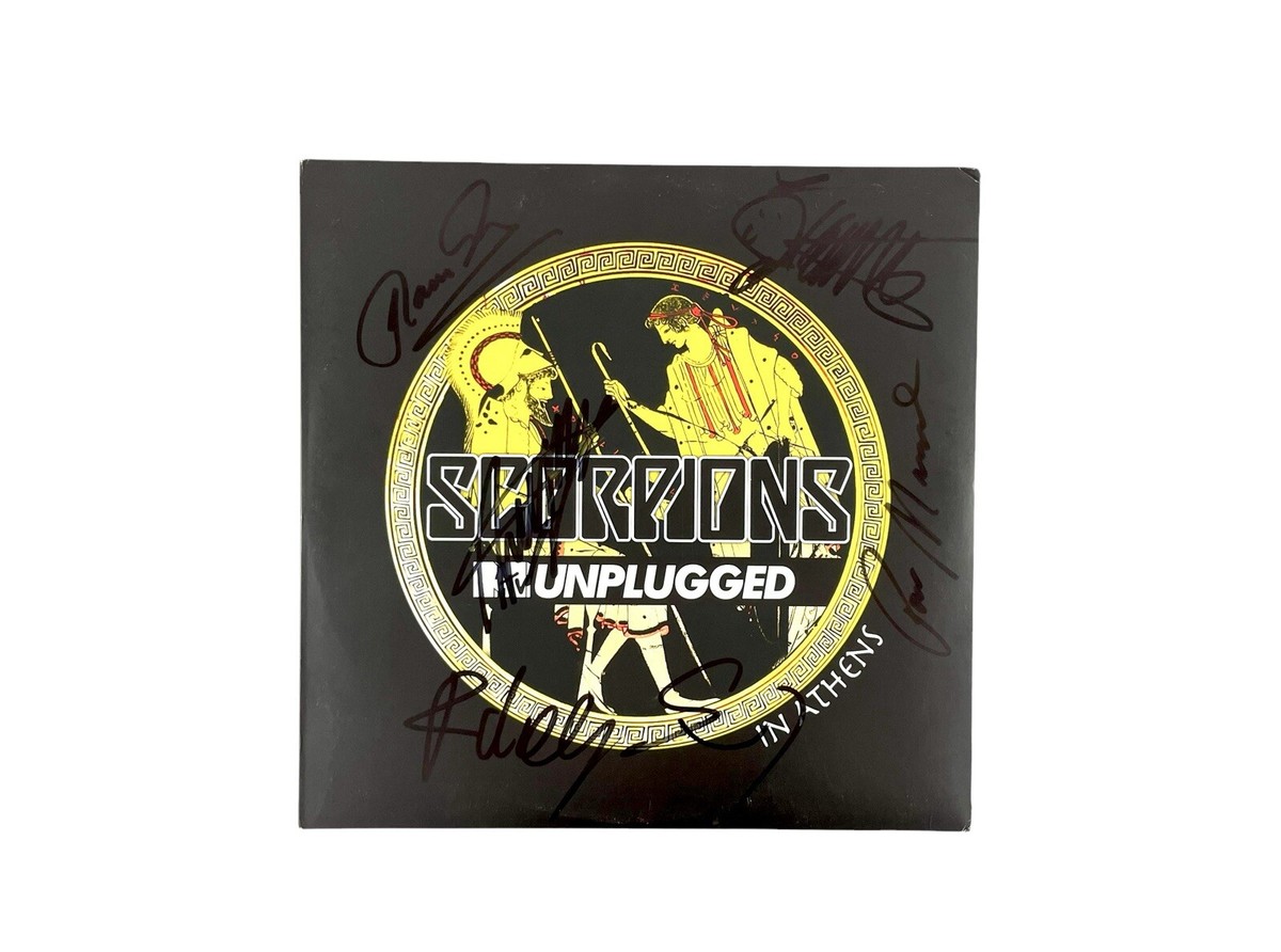 Scorpions Rare Band Signed Autographed Unplugged in Athens 3LP