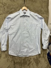 Eton Dress Shirt Men  s Size 16.5 42 Ganghester 1928 Long Sleeve Button-Up blue