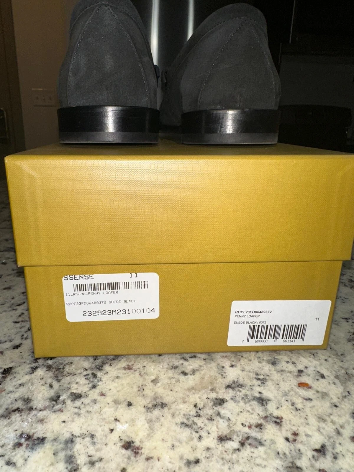 Mocassino Rhude Penny scamosciato nero 0372 taglia 11 US