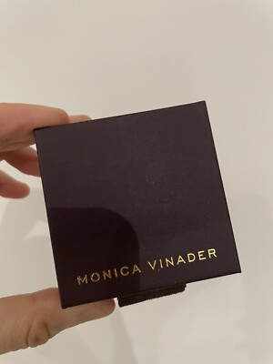 Monica Vinader Empty jewellery box with pouch 6x6cm UK
