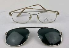 Sunsational Frames With Sunglass Clips Memory-Tech JD114C Gold 55-20 145 mm