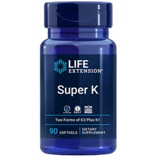 Super K with Advanced K2 Complex (MK-7) 90 gels Life Extension 