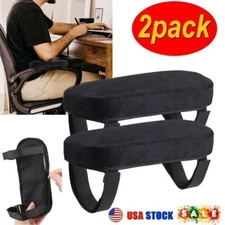 2 Pack Office Chair Armrest Pads Covers Arm Rest Covers for Office Chairs Black