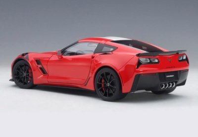AUTOart 71274 1/18 シボレー コルベット グランスポーツ 2017 CHEVROLET CORVETTE C7 GRAND SPORT RED WHITE STRIPE 1:18