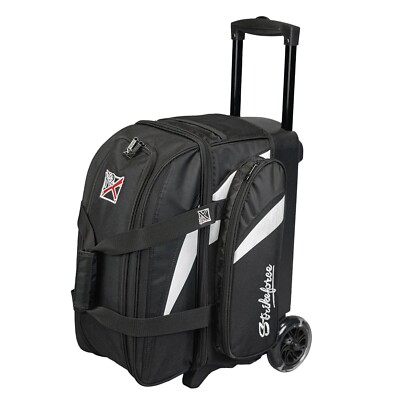 KR Strikeforce Cruiser Smooth Double Roller Bowling Bag Black/White