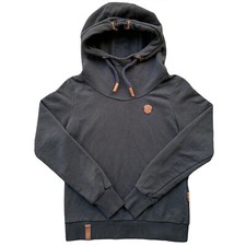 Naketano Brave New World Women's Size M Pullover Hoodie Jacket Black Faded