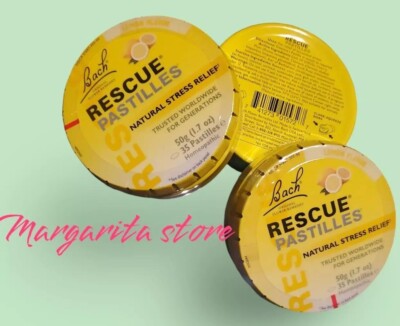 Lot of 3  Bach RESCUE Lemon  PASTILLES Stress Relief,  3 PACK  Exp - 06/2027