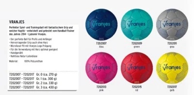Erima Handball Vranjes blau grün grau pink rot gelb Kids Adults Schule Training