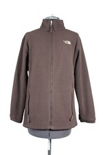 The North Face Girls XL Brown Fleece Jacket Full Zip Mock Neck Outdoor Wear Cozy