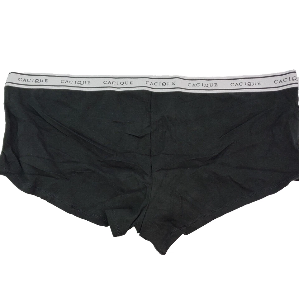 Женские шорты Cacique размер 18/20 черные хлопчатобумажные с широкой талией нижнее белье - Изображение 3 из 4